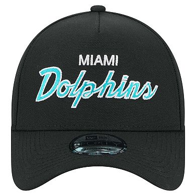 Men's New Era Black Miami Dolphins Smith 9FORTY Adjustable hat