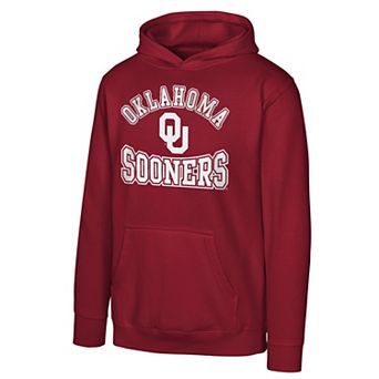 Youth Crimson Oklahoma Sooners Hometown Classic Fleece Pullover Hoodie