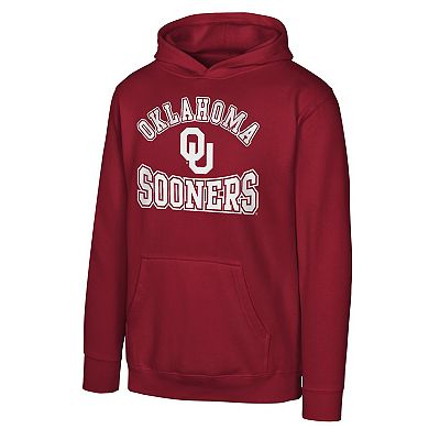 Youth Crimson Oklahoma Sooners Hometown Classic Fleece Pullover Hoodie