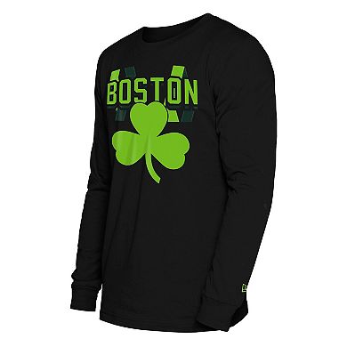 Men's New Era Black Boston Celtics 2024 25 City Edition Long Sleeve T-shirt