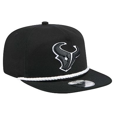 Men's New Era Black Houston Texans B-Dub Golfer Snapback Hat