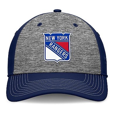 Men's Fanatics Gray/Navy New York Rangers Fundamental Top Shelf 2-Tone Flex Hat