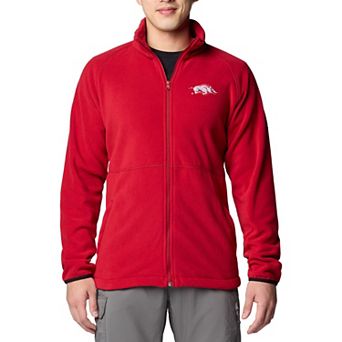 Men's Columbia Cardinal Arkansas Razorbacks Flanker IV Fleece Raglan Full-Zip Jacket