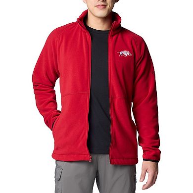 Men's Columbia Cardinal Arkansas Razorbacks Flanker IV Fleece Raglan Full-Zip Jacket