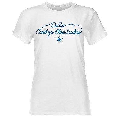 Women's White Dallas Cowboys Thunderstruck Foil T-Shirt