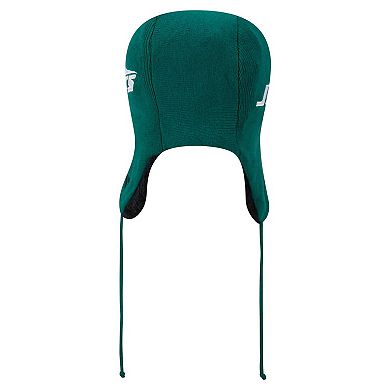 Men's New Era Green New York Jets Helmet Head Trapper Knit Hat
