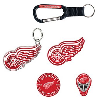 WinCraft Detroit Red Wings 5-Pack Key Ring and Fridge Magnet Set