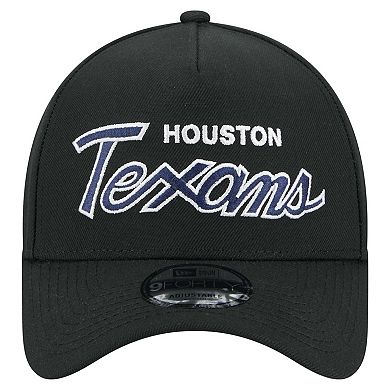 Men's New Era Black Houston Texans Smith 9FORTY Adjustable hat