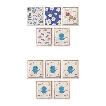 Reusable Cleaning Cloths, 10 Pack Swedish Kitchen Dish Towels No Odor Wildflowers 7" x 8"