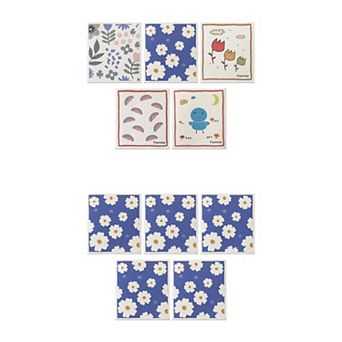 Reusable Cleaning Cloths, 10 Pack Swedish Kitchen Dish Towels No Odor Wildflowers 7" x 8"