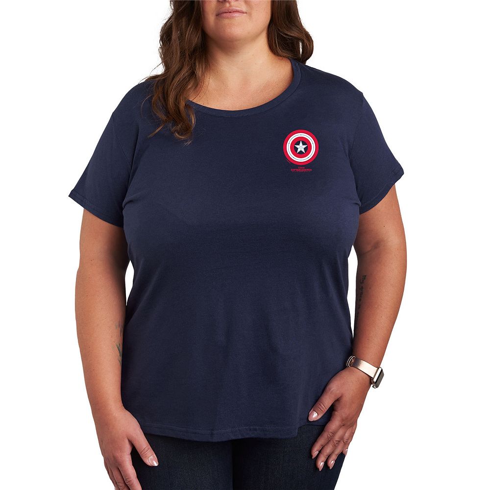 Plus Size Marvel Captain America Brave New World Captain America Icon Graphic Tee