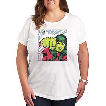 Plus Size Marvel She-Hulk Comic Panel Graphic Tee