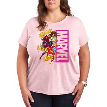 Plus Size Marvel Women Strong Fierce Graphic Tee
