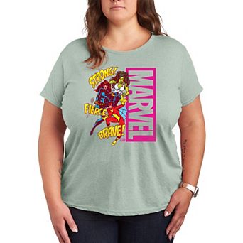 Plus Size Marvel Women Strong Fierce Graphic Tee
