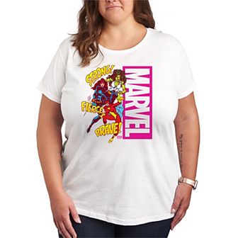 Plus Size Marvel Women Strong Fierce Graphic Tee