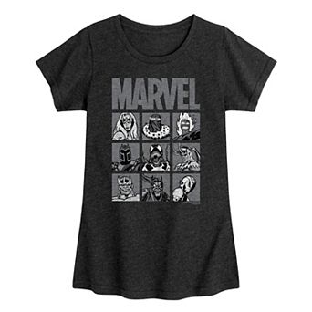 Girls 7-16 Marvel Villian Grid Graphic Tee
