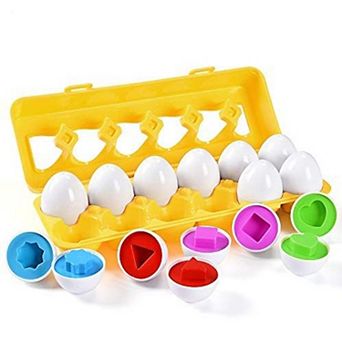 Matching Eggs For Toddlers, 12 Matching Eggs With Coordinated Shapes And Colors