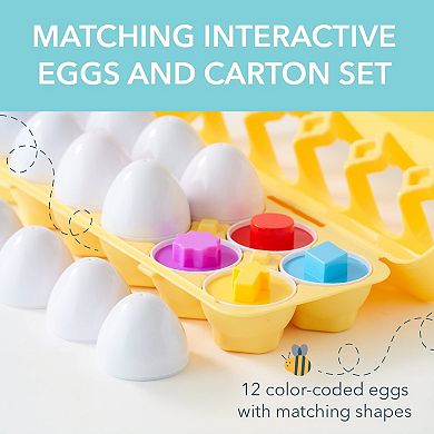 Matching Eggs For Toddlers, 12 Matching Eggs With Coordinated Shapes And Colors