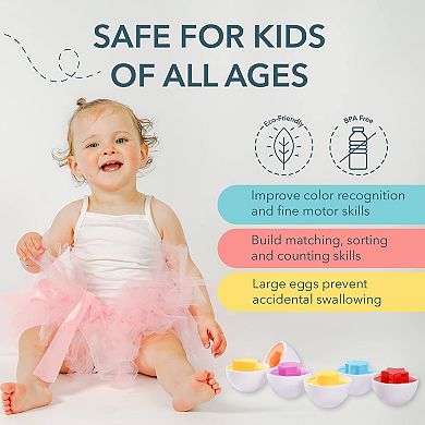 Matching Eggs For Toddlers, 12 Matching Eggs With Coordinated Shapes And Colors