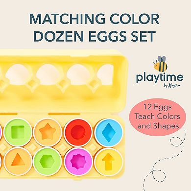 Matching Eggs For Toddlers, 12 Matching Eggs With Coordinated Shapes And Colors
