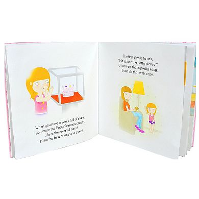 Princess Potty Training Gift Set, Book, Chart, Magnets, Crown For Toddler Girls
