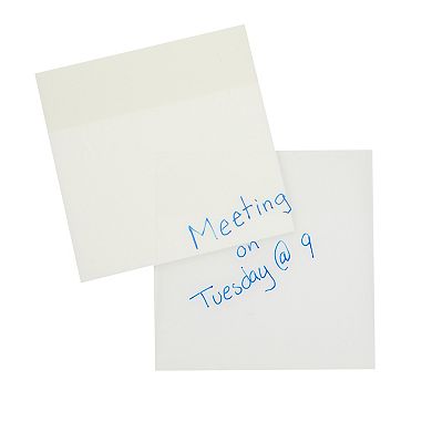 12 Pack Transparent Sticky Notes 3 x 3 In, Self-stick Pads, 600 Sheets, 3 Colors