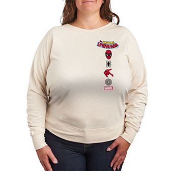 Plus Size Marvel Spider-Man The Amazing Spider-Man French Terry Long Sleeve Tee
