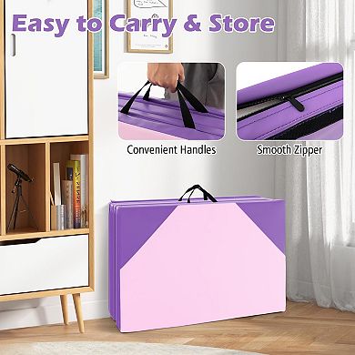 Folding Gymnastics Mat 10 x 4 Ft Exercise Tumbling Mat