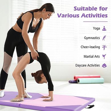 Folding Gymnastics Mat 10 x 4 Ft Exercise Tumbling Mat