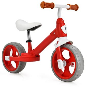 Kids Balance Training Bicycle with Adjustable Handlebar and Seat - Red