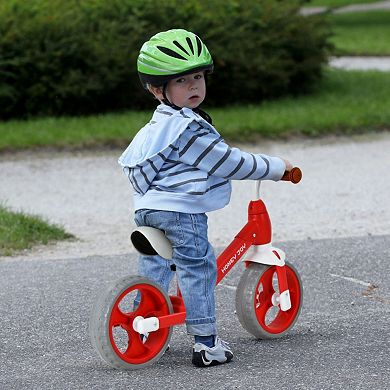 Kids Balance Training Bicycle with Adjustable Handlebar and Seat - Red