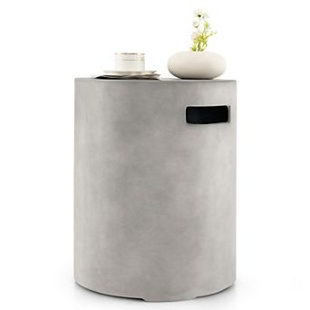 Outdoor Weather Resistant Tank Hideaway Table Fits Standard 20 Lbs Propane Gas Tank For Fire Pits