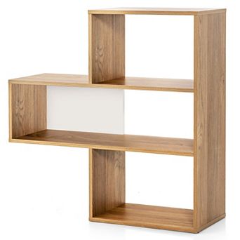 Convex Bookshelf 3-shelf Open Bookcase Room Organizer
