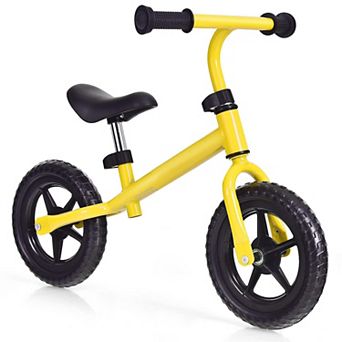 Kids No Pedal Balance Bike with Adjustable Handlebar and Seat - Yellow