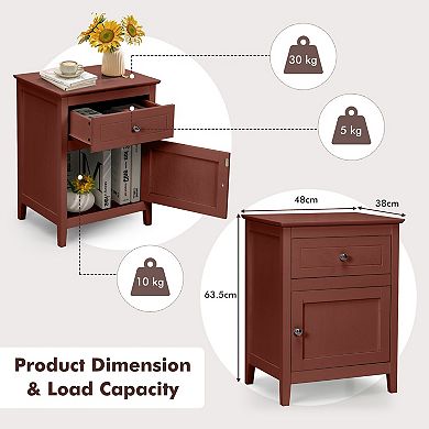2-Tier Accent Table with Spacious Tabletop