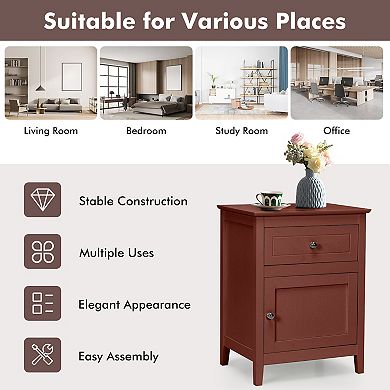 2-Tier Accent Table with Spacious Tabletop