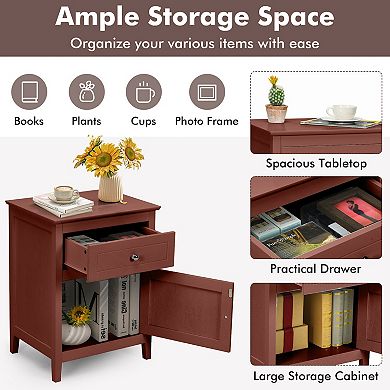 2-Tier Accent Table with Spacious Tabletop