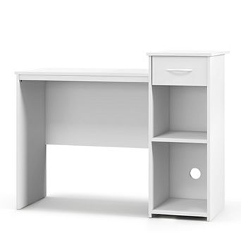 Computer Desk With Drawer Modern Laptop Pc Desk With Adjustable Shelf And Cable Hole