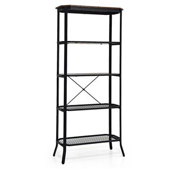 Industrial 5-layer Bookshelf With Out-stretched Legs