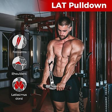 4-piece Cable Machine Attachment Set For Home Gym