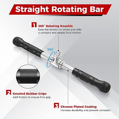 4-piece Cable Machine Attachment Set For Home Gym