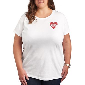Plus Size Star Wars Heart Logo Graphic Tee