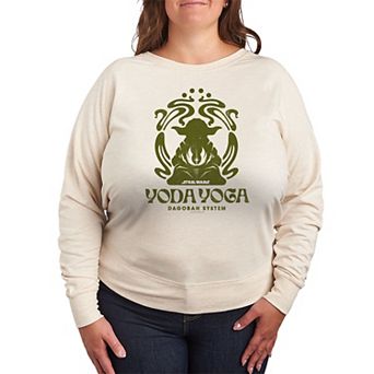 Plus Size Star Wars Yoda Yoga French Terry Long Sleeve Tee
