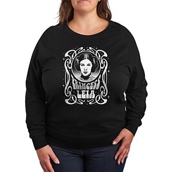 Plus Size Star Wars Princess Leia French Terry Long Sleeve Tee