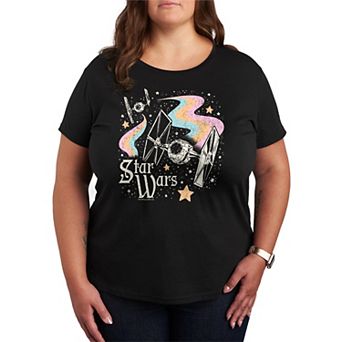 Plus Size Star Wars Celestial Ships Graphic Tee