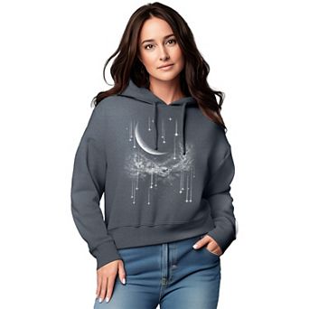 Women's Falling Stars Graphic Cropped Hoodie