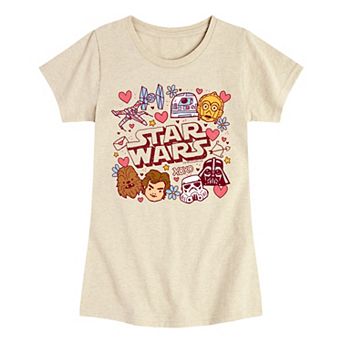 Girls 7-16 Star Wars Hearts XOXO Tee