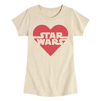Girls 7-16 Star Wars Heart Logo Tee