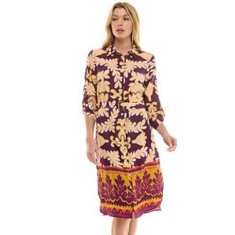Women's Figueroa & Flower Button Front Shirt Dress