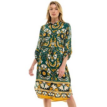 Women's Figueroa & Flower Button Front Shirt Dress